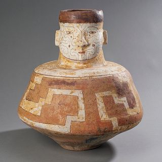 Large Shipibo Peruvian Effigy Polychrome Pottery