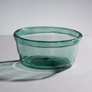 Early American Blown Green Glass Bowl