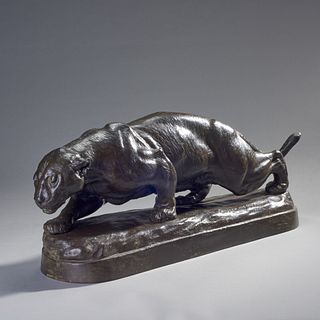 Eli Harvey (1860 - 1957) Bronze Sculpture, Jaguar
