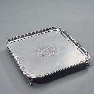 Sterling Silver Footed Salver, Hallmarked London