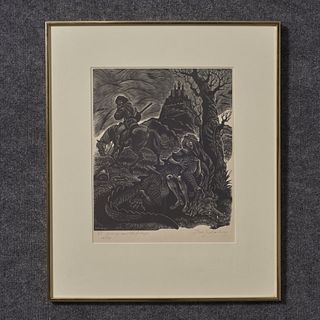 Fritz Eichenberg (1901-1990), Engraving St. George And
