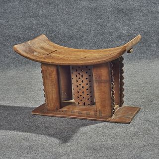 Ashanti African Carved Wood Stool