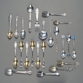 Group Of 23 Silver Souvenir Spoons