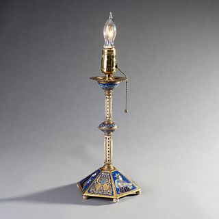 Champleve' & Gilt Bronze Table Lamp