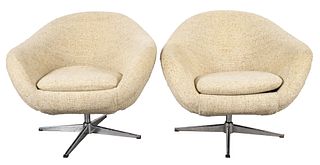 Overman Mid-Century Modern Lounge Chairs, Pr