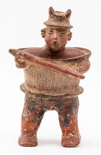 Pre-Columbian Pottery Nayarit Warrior Form Figure