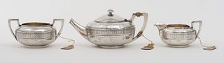 Gorham Sterling Silver Tea Set, 3 Pieces