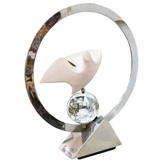 Philippe Jean Modern Enamel Bird Table Lamp