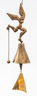 Signed Art Deco Gilt Bronze Bell
