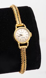 Vintage Movado Turler 18K Yellow Gold Lady's Watch