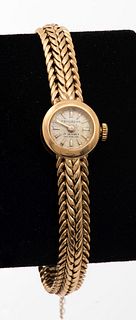 Vintage Progress 14K Yellow Gold Ladies Wristwatch