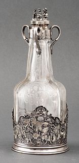 Weinranck & Schmidt German Silver 3 Bottle Cruet