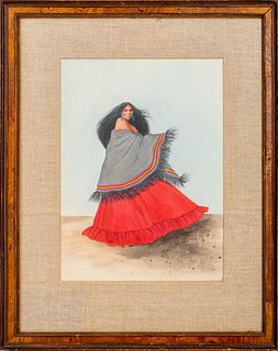 Sharon Ross Native American Woman Watercolor