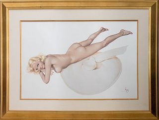 Alberto Vargas "Sand Witch" Pin-Up Lithograph