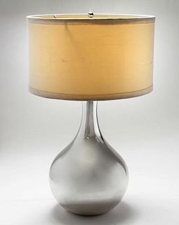 Modern Tear Drop Table Lamp Chromed Metal