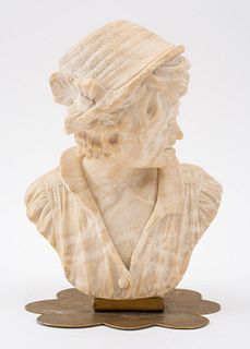 Alabaster Bust of a Young Man