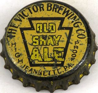 1933 Old Shay High Proof Ale, PA Tax Cork Backed Crown Jeannette Pennsylvania