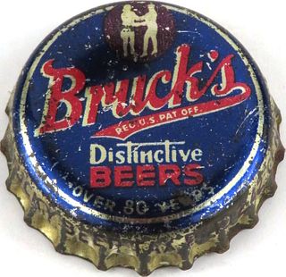 1936 Bruck's Distinctive Beer, KY 2.42Â¢ Tax Cork Backed Crown Cincinnati Ohio