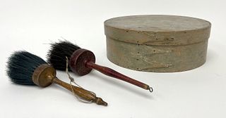 Shaker Box and Two Brushes