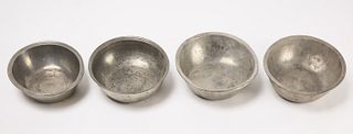 Lot of Four Pewter Basins