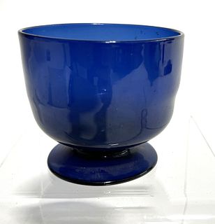 Early Cobalt Blue Footed Bowl