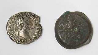 Antonius Pius Denarius and Ptolemic Coin