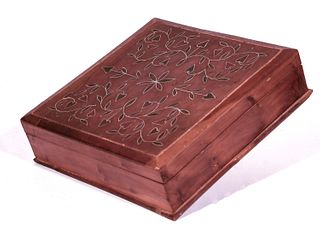 Box Inlaid with Silver and Stained Woods