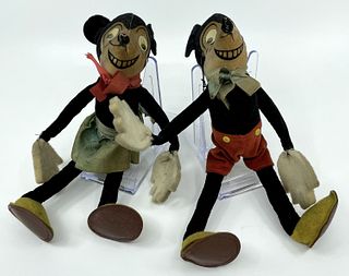 Antique Mickey and Minnie Mouse