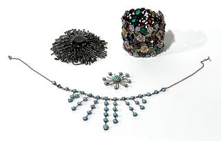 Four Costume Jewelry Pieces
