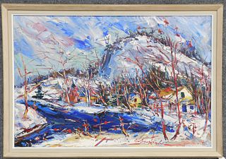 Samuel Borenstein (1908 - 1969), Oil On Canvas, Winter