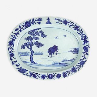 A Chinese Export Porcelain Large Oval Dish circa 1755