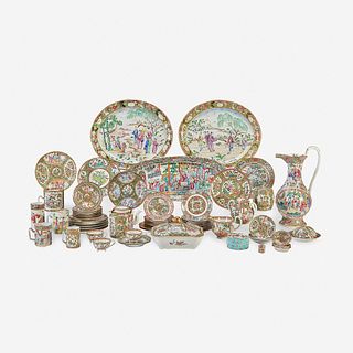 An Assembled Group of Chinese Export Famille Rose and Rose Mandarin Serving Pieces various dates, 19th/20th century