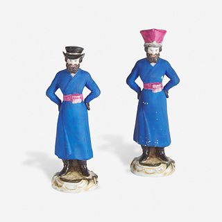 Two Russian Porcelain Figures of Coachmen Gardner Porcelain Factory, first half 19th century