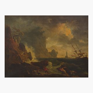 Follower of Claude Joseph Vernet (French, 1714?1789) Shipwreck Scene