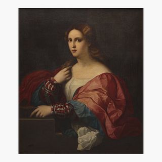 After Jacopo Palma il Vecchio (Italian, B.C. 1479?1528) Portrait of a Young Woman Known as 'La Bella'