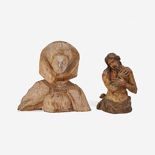 Two Religious Sculptures 15th century or later