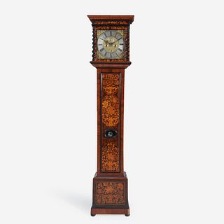 A William & Mary Walnut and Fruitwood Marquetry Tall Case Clock John Ebsworth, London, circa 1690
