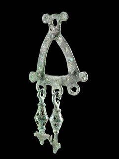 Greek Geometric Bronze Votive Bell Ornament