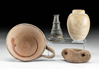 Mediterranean / Near East Pottery & Bronze Vessels (4)