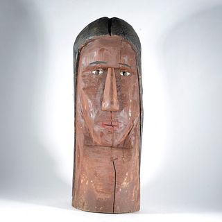 Ernie Richardson Carved Head Native American