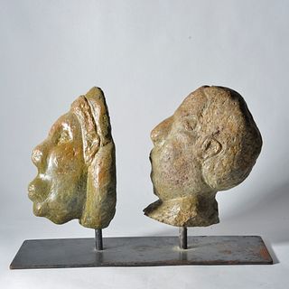 Charles Simmons Carved Stone Heads