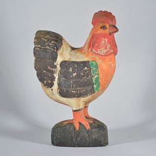 Folk Art Carved Rooster