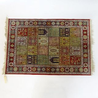 Semi Antique Multi Panel Prayer Rug. Unsigned. Good condition. Measures 58" x 39-1/2". Shipping $44.00