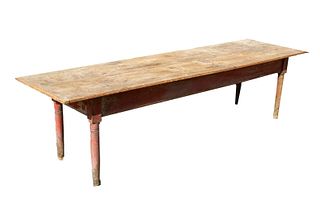 LONG PINE PAINTED HARVEST TABLE