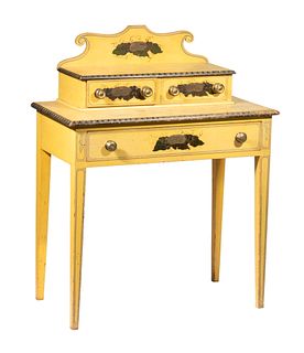 NEW ENGLAND PAINT DECORATED DRESSING TABLE