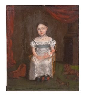 UNFRAMED NAIVE PORTRAIT, AMERICAN, CIRCA 1830