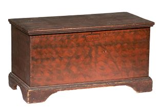EARLY 19TH C. MAINE PAINTED CHEST
