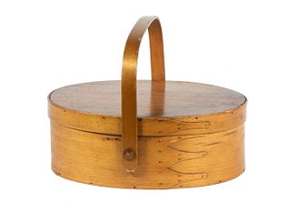SHAKER OVAL LIDDED SEWING BOX