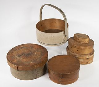 (6) WOODEN PANTRY BOXES