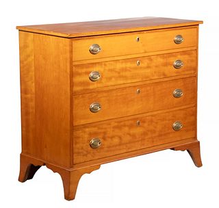 COUNTRY HEPPLEWHITE FOUR-DRAWER CHEST IN CHERRY